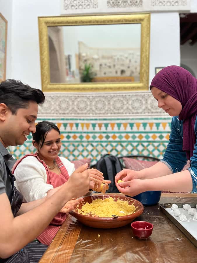 Moroccan Crepes & Pastries Kitchen - Communication Setup: English Instructor + Arabic Chefs + Translator