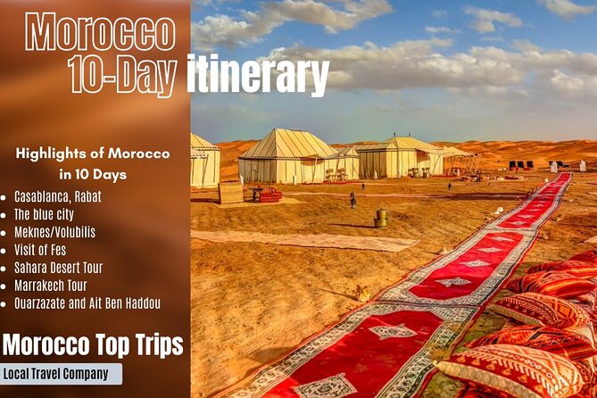 Morocco Top Trips: Luxury 10-Day Private Tour in Morocco - Volubilis Roman Ruins, Meknes Stops, and Arrival Into Fez