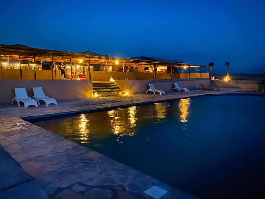 package: Agafay dinner, Sunset, show , Quad or Camel Ride - The camp setup: tea, a pool break, and sunset mood