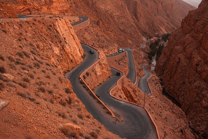 Private 11 Day Tour From Casablanca Imperial Cities Sahara Desert - Rose Valley to Ait Benhaddou: kasbah scenery through the Tichka Pass into Marrakech