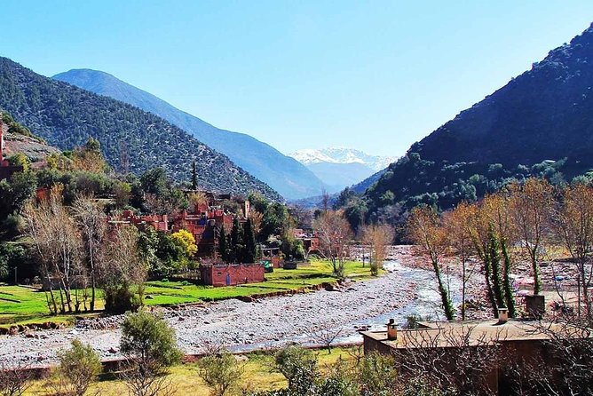 Private Atlas mountains and berber village full day trip - Setti Fadma: valley views, River Ourika time, and waterfall walking