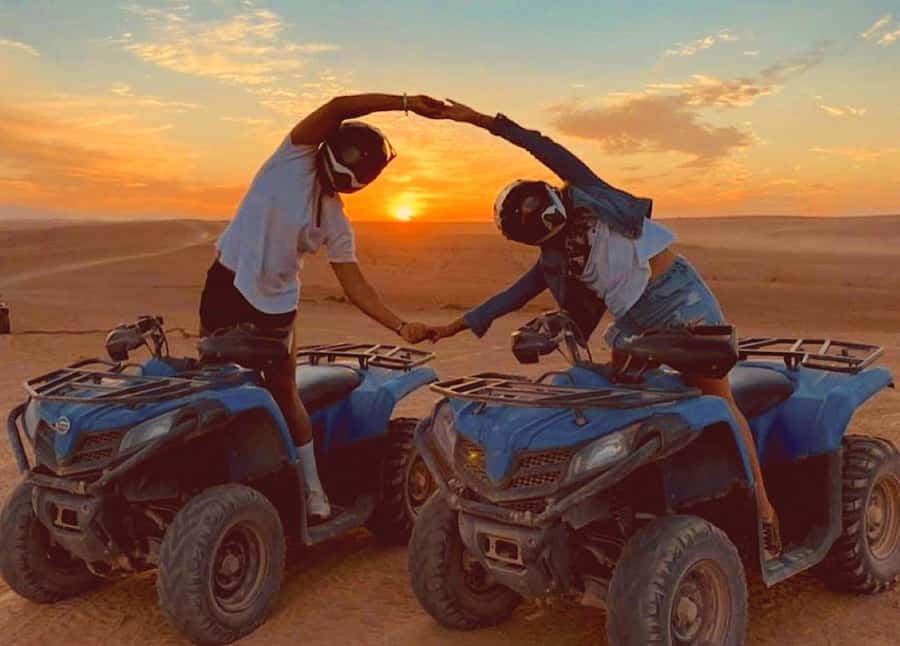 Quad biking in Agafay Desert with lunch & Camel Ride & pool - The quad biking session: 1 hour of controlled adrenaline