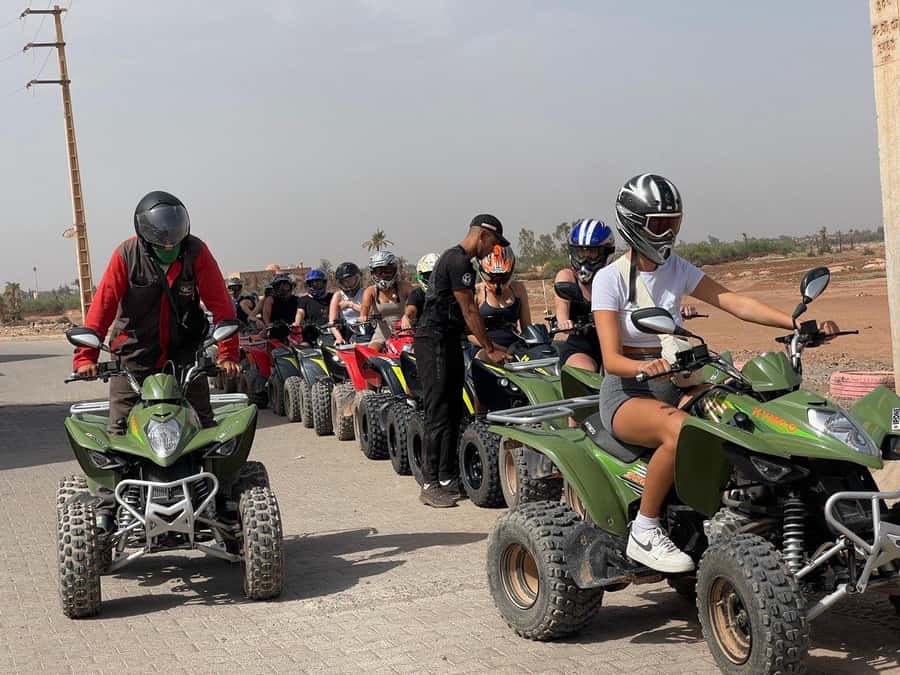 Quad biking in Marrakech's desert palm grove - Pickup, setup, and getting your ATV basics down fast