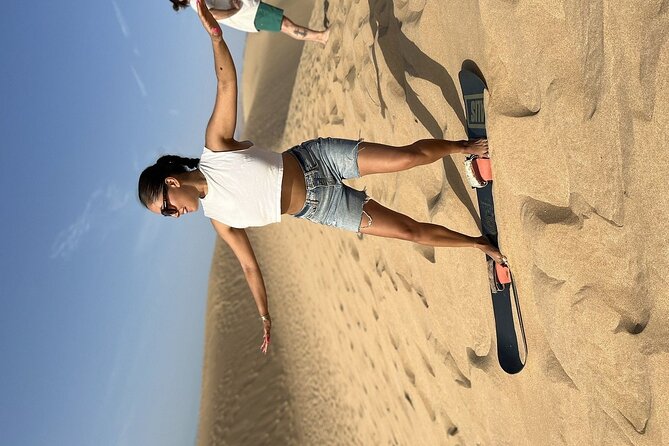 Sandboarding with Panoramic Views of the ocean and Agadir Desert - Ocean to dunes, the scenic drive that sets the tone