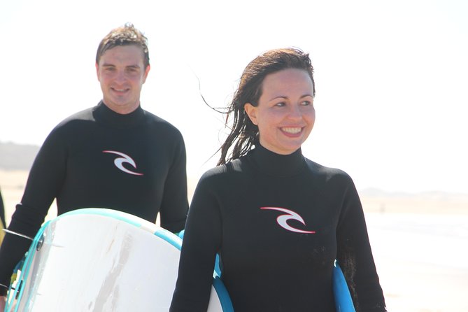 Surf Lesson with local surfer in Essaouira Morocco - The Lesson Flow: From 10 Minutes of Warm-Up to Standing Up