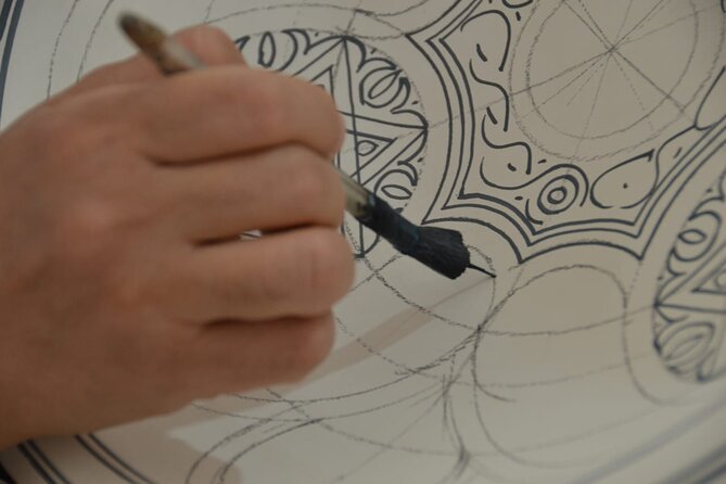 The Best Paint, Zellige & Pottery Workshop in Fes Morocco - Painting your design, and getting help when things go off-plan